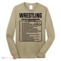 Twelve Commandments Of Wrestling T Long Sleeve Shirt thumb 0