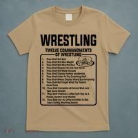 Twelve Commandments Of Wrestling T T-Shirt thumb 5