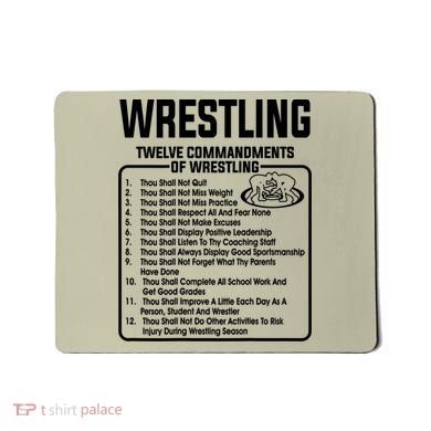 Twelve Commandments Of Wrestling T Mousepad
