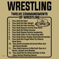 Twelve Commandments Of Wrestling T Mousepad thumb 1
