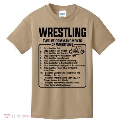 Twelve Commandments Of Wrestling T Kids T-Shirt