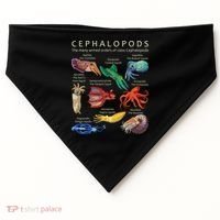 The Cephalopod Octopus Squid Cuttlefish And Nautilus USA-Made Doggie Bandana thumb 0