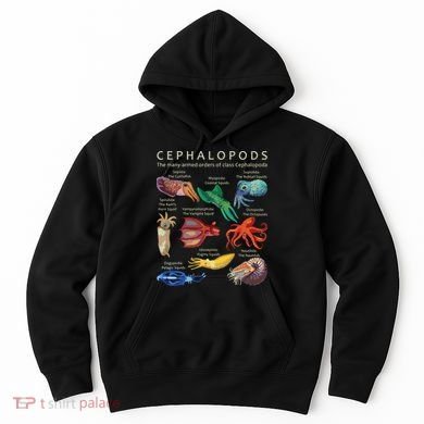The Cephalopod Octopus Squid Cuttlefish And Nautilus Hoodie
