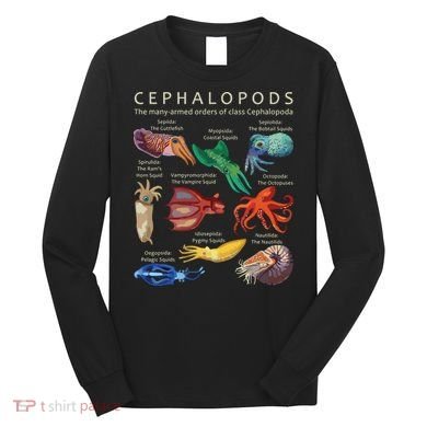 The Cephalopod Octopus Squid Cuttlefish And Nautilus Long Sleeve Shirt