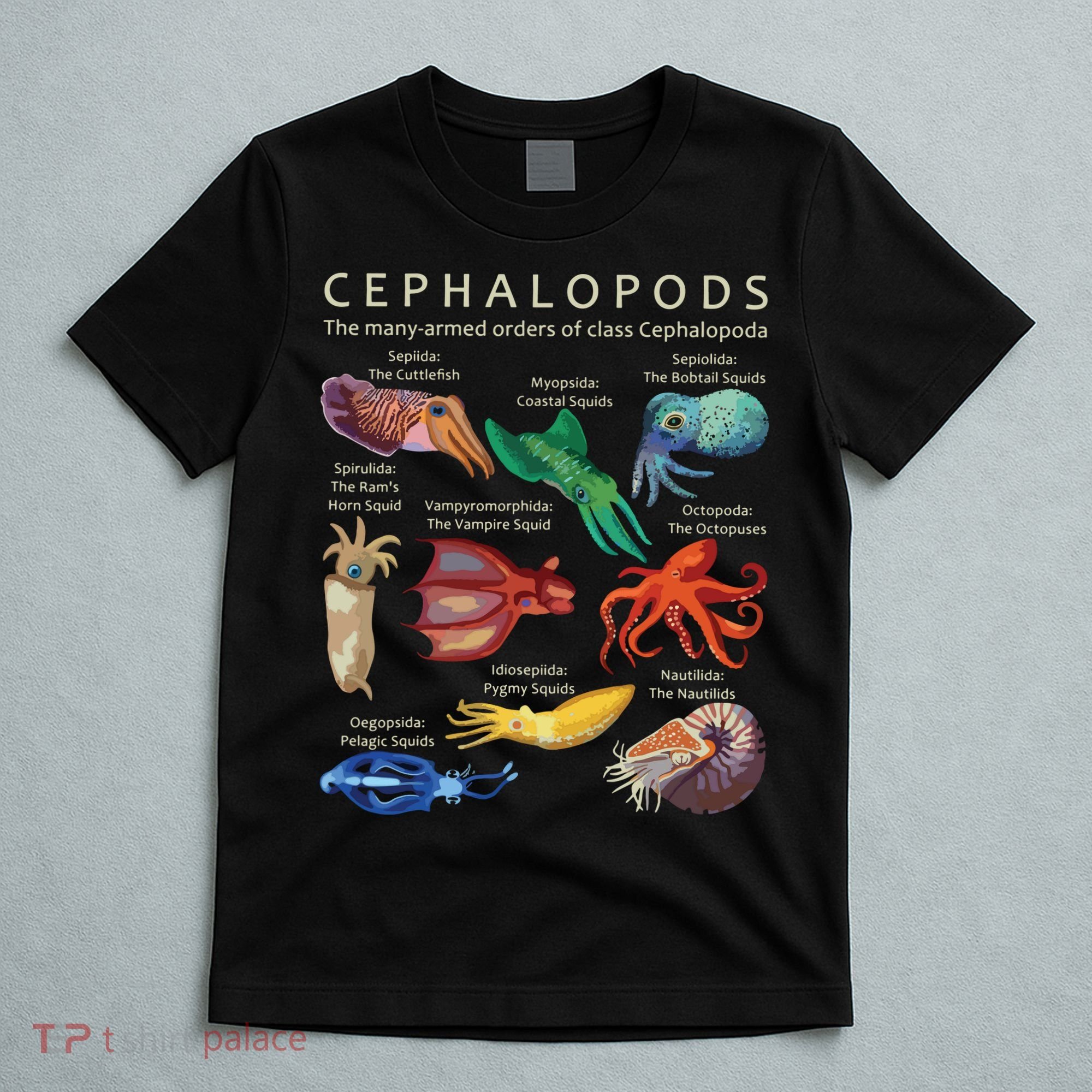 The Cephalopod Octopus Squid Cuttlefish And Nautilus T-Shirt