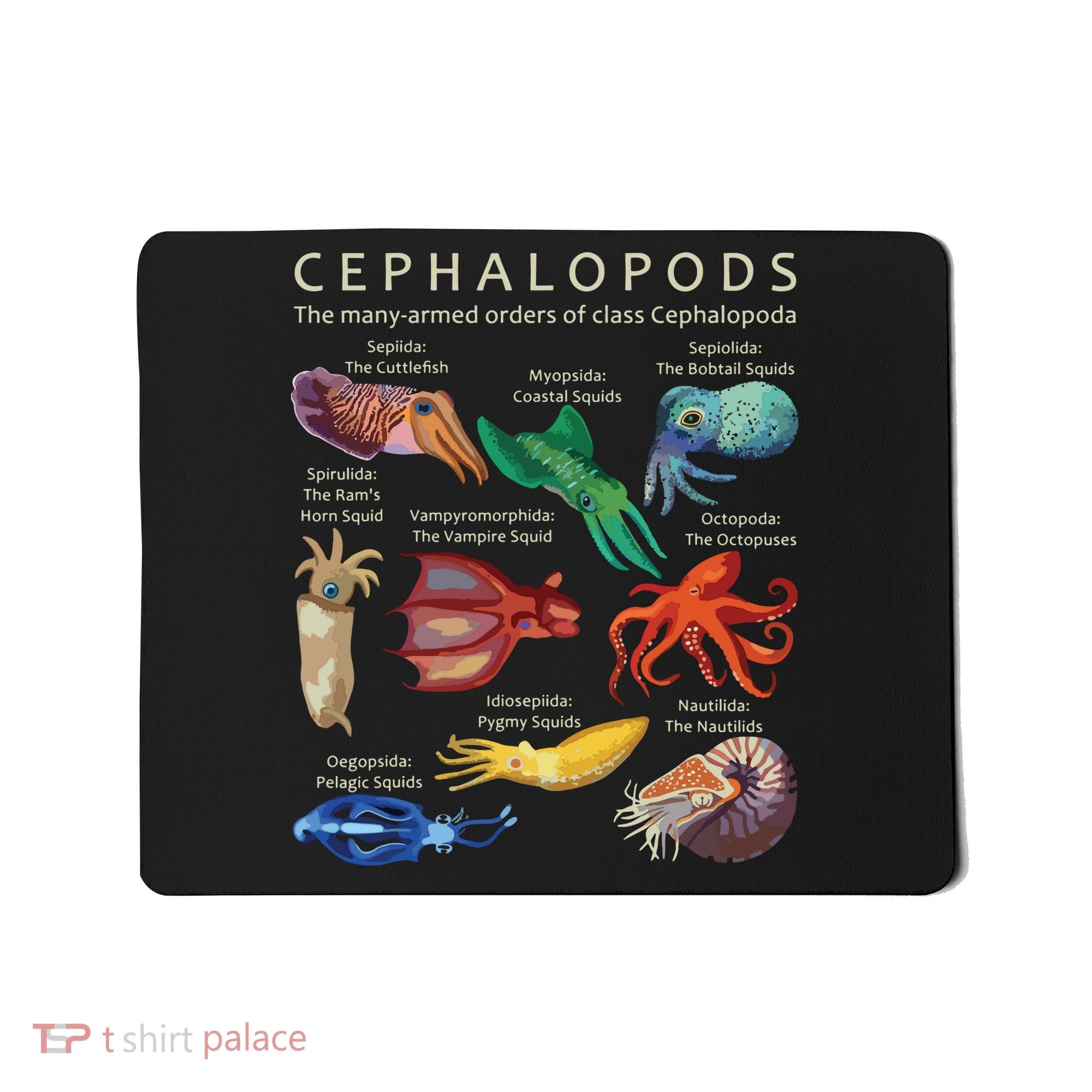 The Cephalopod Octopus Squid Cuttlefish And Nautilus Mousepad