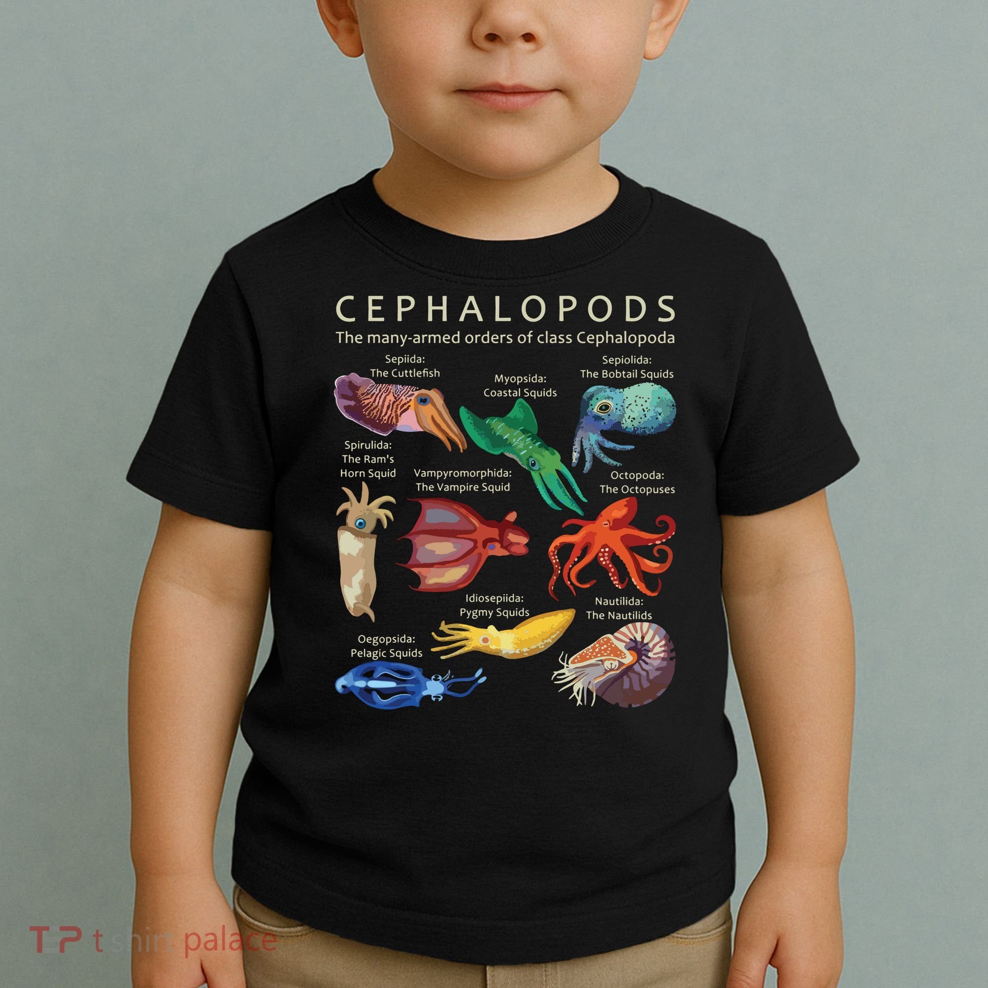 The Cephalopod Octopus Squid Cuttlefish And Nautilus Toddler T-Shirt