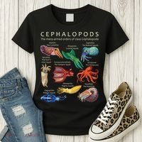 The Cephalopod Octopus Squid Cuttlefish And Nautilus Women's T-Shirt thumb 3