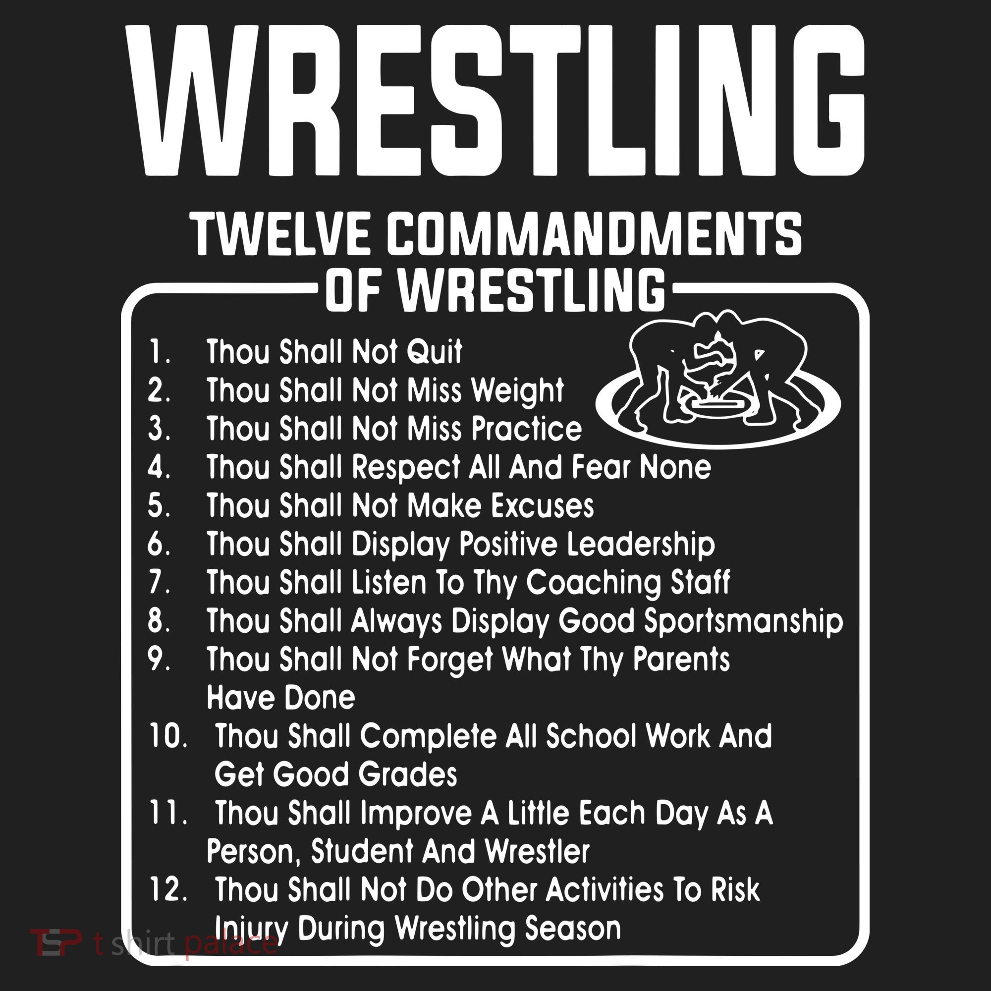 Twelve Commandments Of Wrestling Women's Sweatshirt