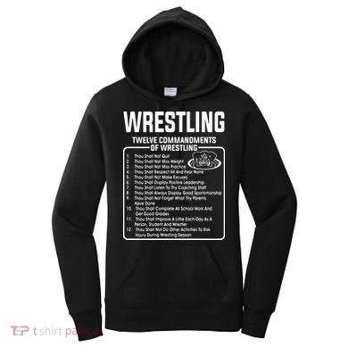 Twelve Commandments Of Wrestling Women's Hoodie