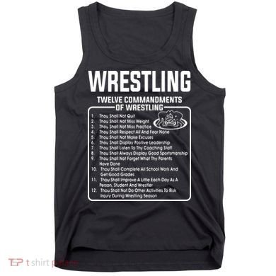 Twelve Commandments Of Wrestling Tank Top