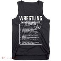 Twelve Commandments Of Wrestling Tank Top thumb 0