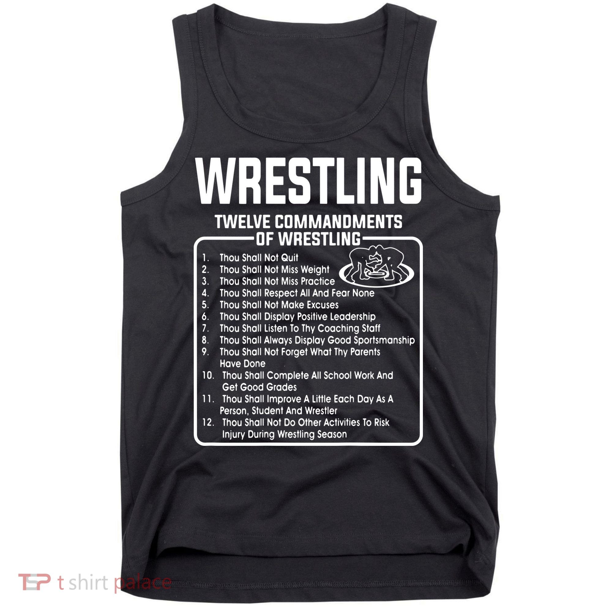Twelve Commandments Of Wrestling Tank Top