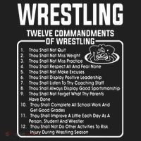 Twelve Commandments Of Wrestling Golf Towel thumb 3