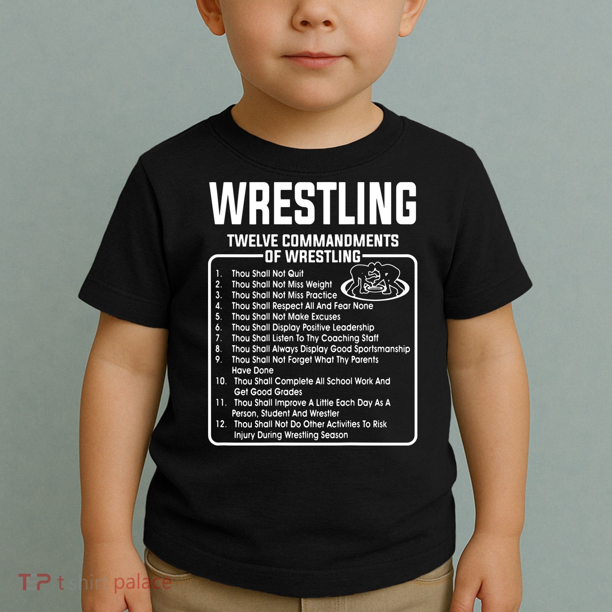 Twelve Commandments Of Wrestling Toddler T-Shirt