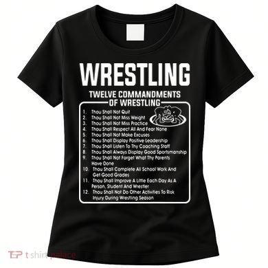 Twelve Commandments Of Wrestling Women's T-Shirt