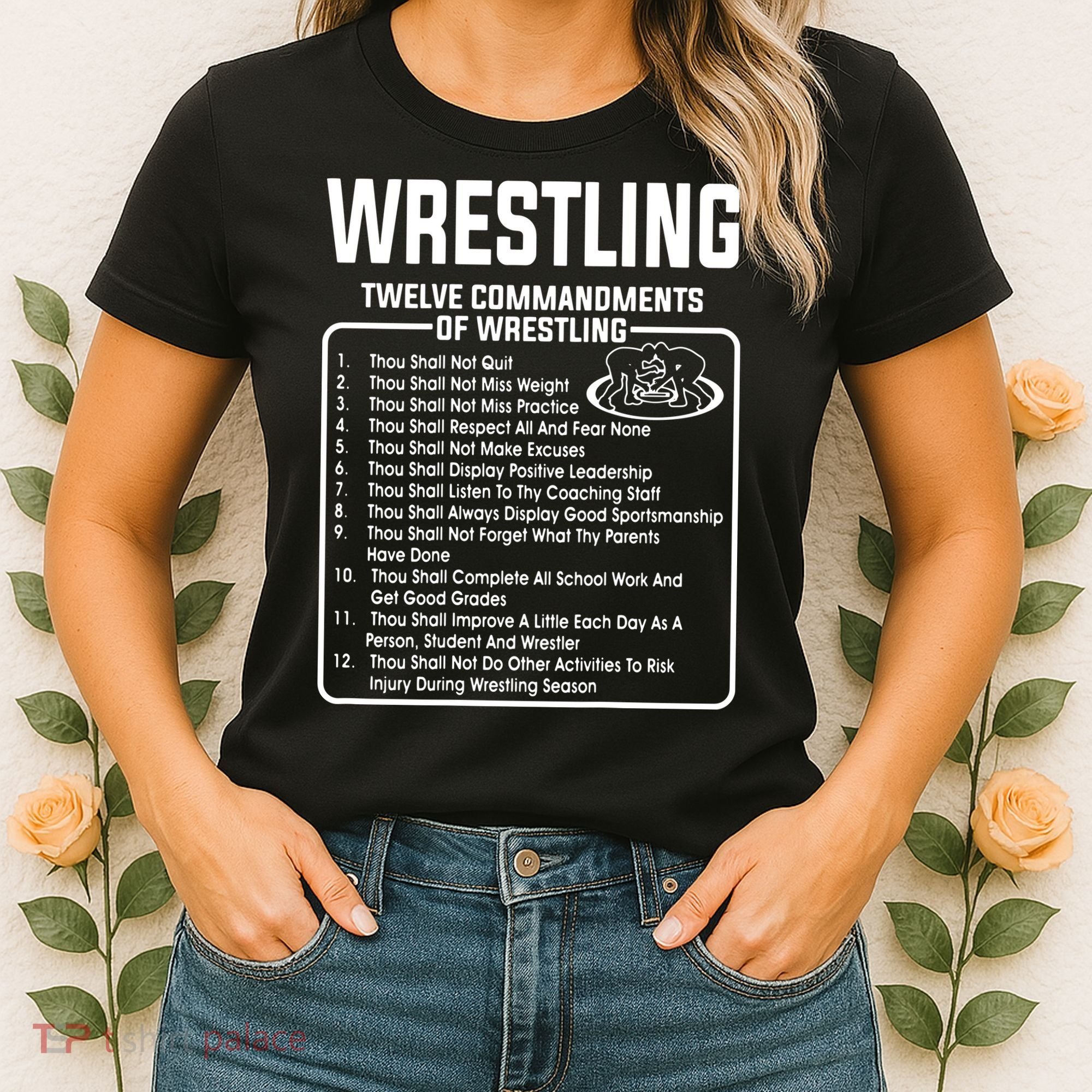 Twelve Commandments Of Wrestling Women's T-Shirt