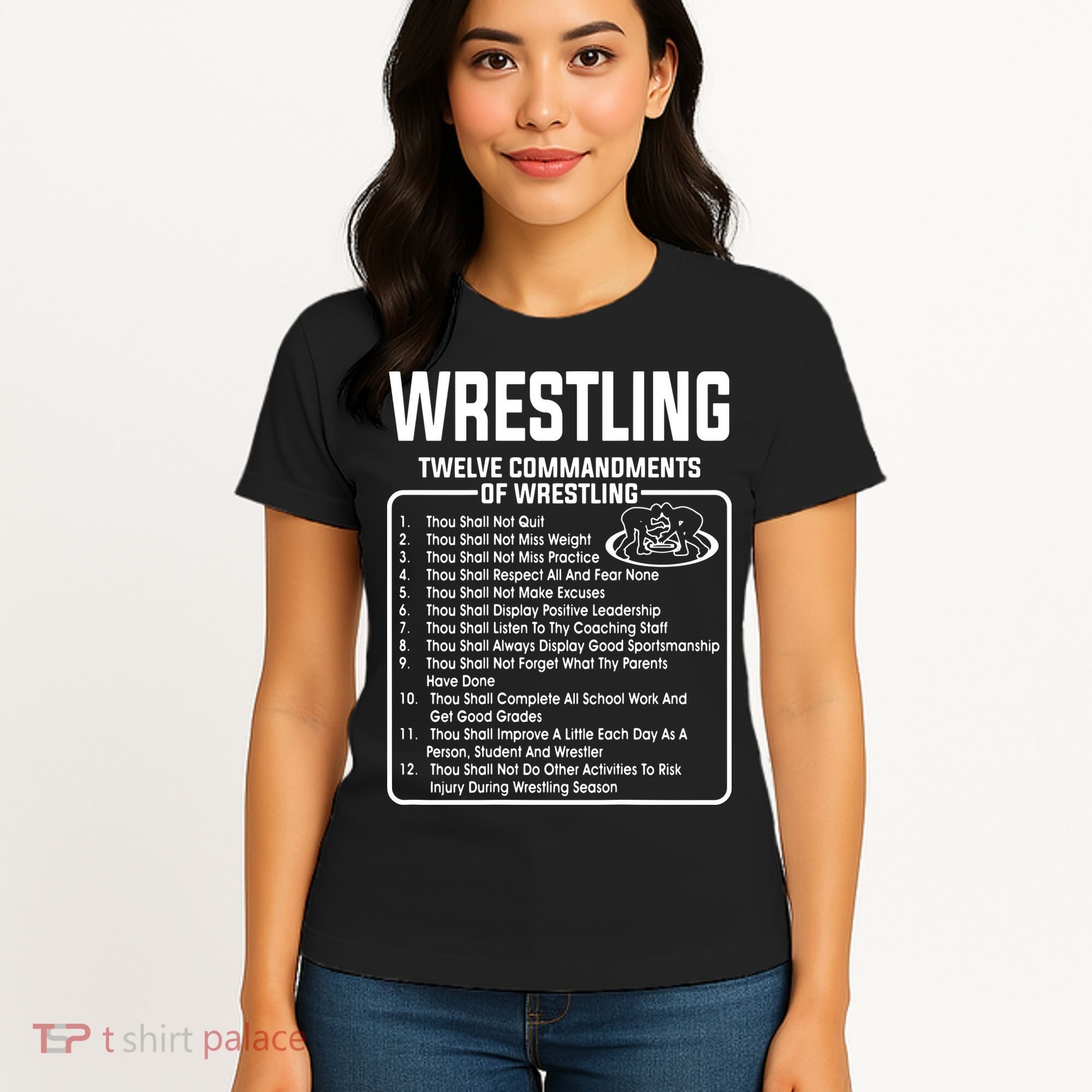 Twelve Commandments Of Wrestling Women's T-Shirt