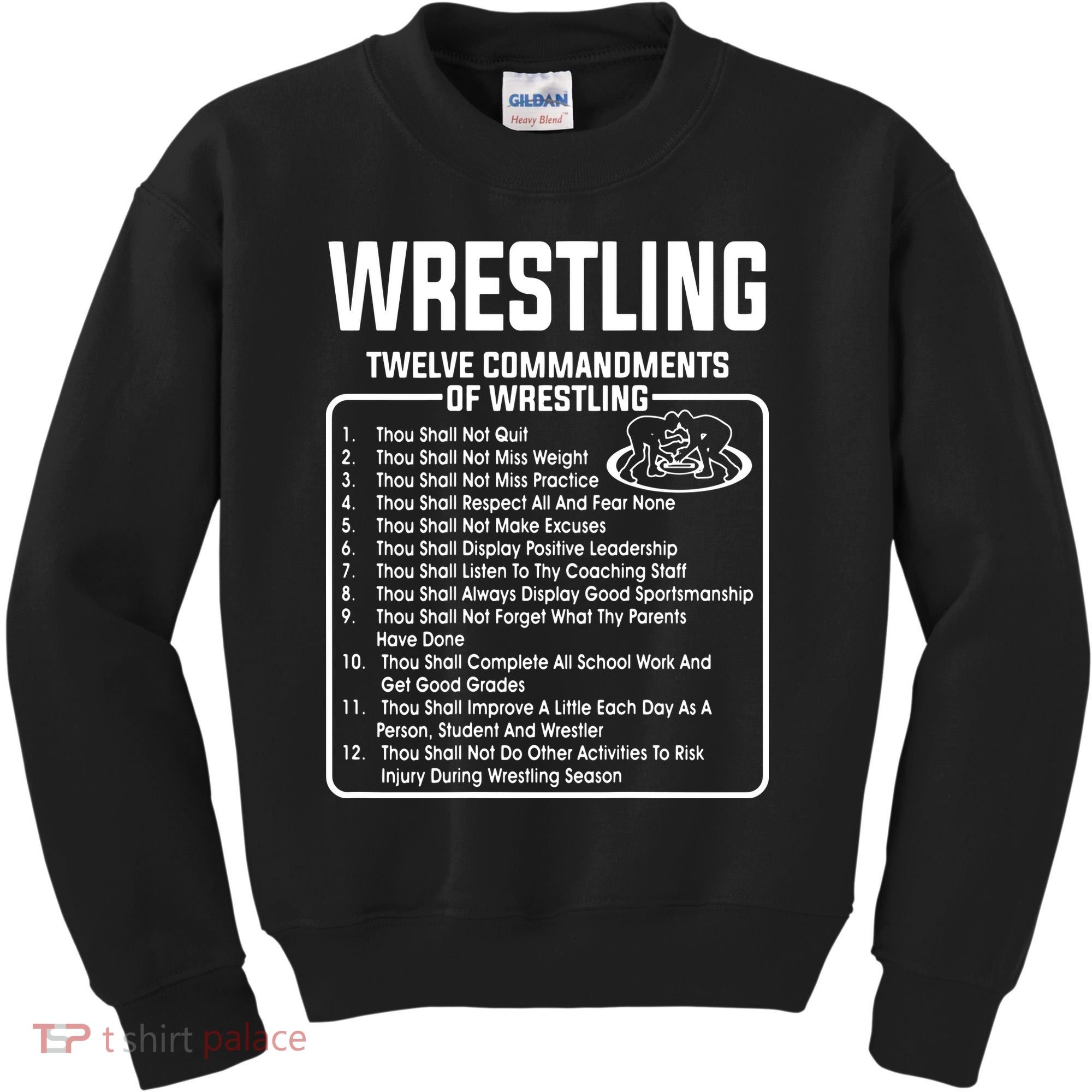 Twelve Commandments Of Wrestling Kids Sweatshirt