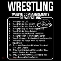 Twelve Commandments Of Wrestling Kids Long Sleeve Shirt thumb 2