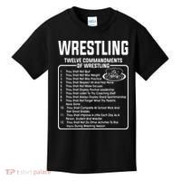 Twelve Commandments Of Wrestling Kids T-Shirt thumb 0