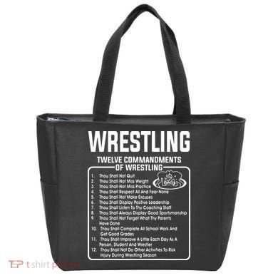 Twelve Commandments Of Wrestling Tote Bag
