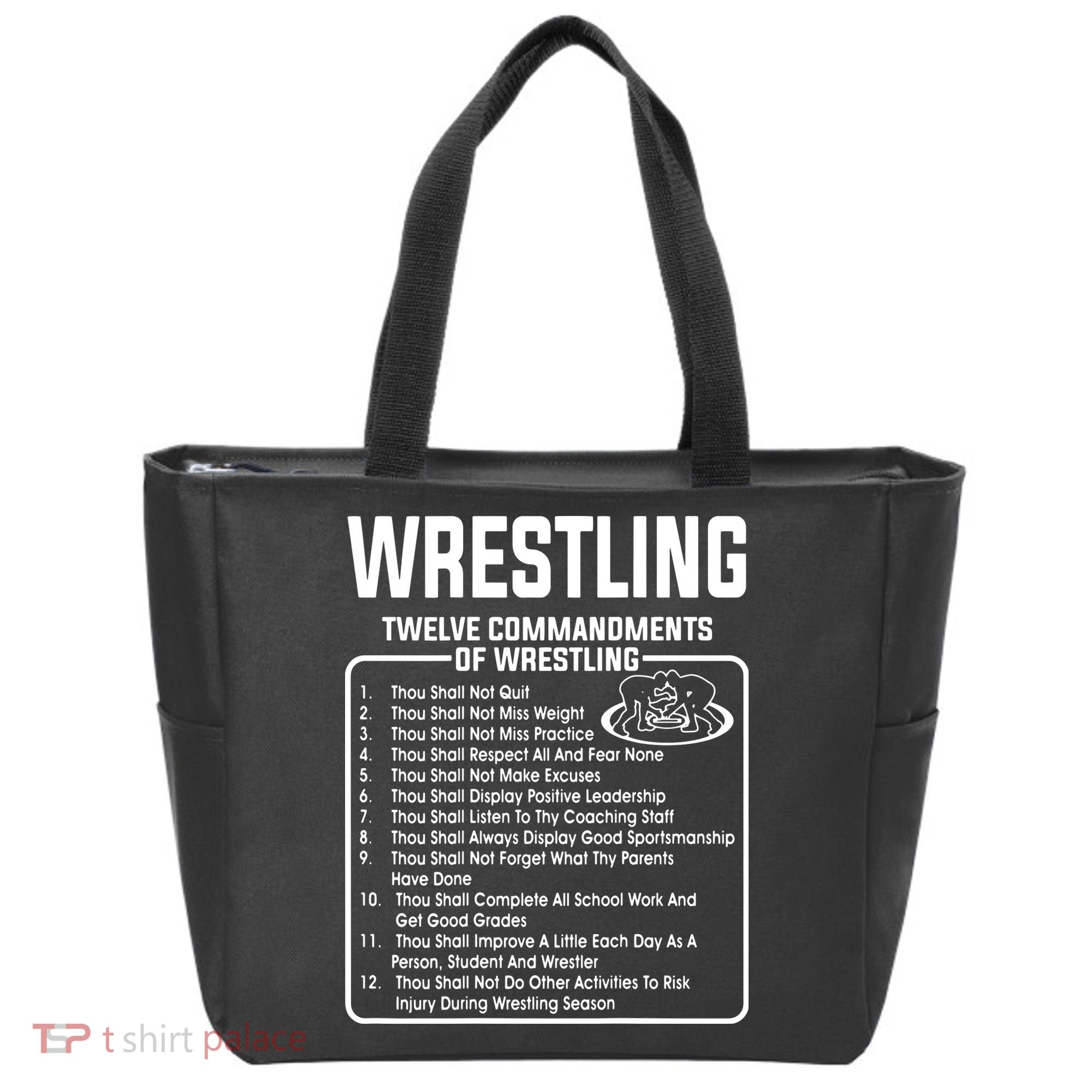 Twelve Commandments Of Wrestling Tote Bag