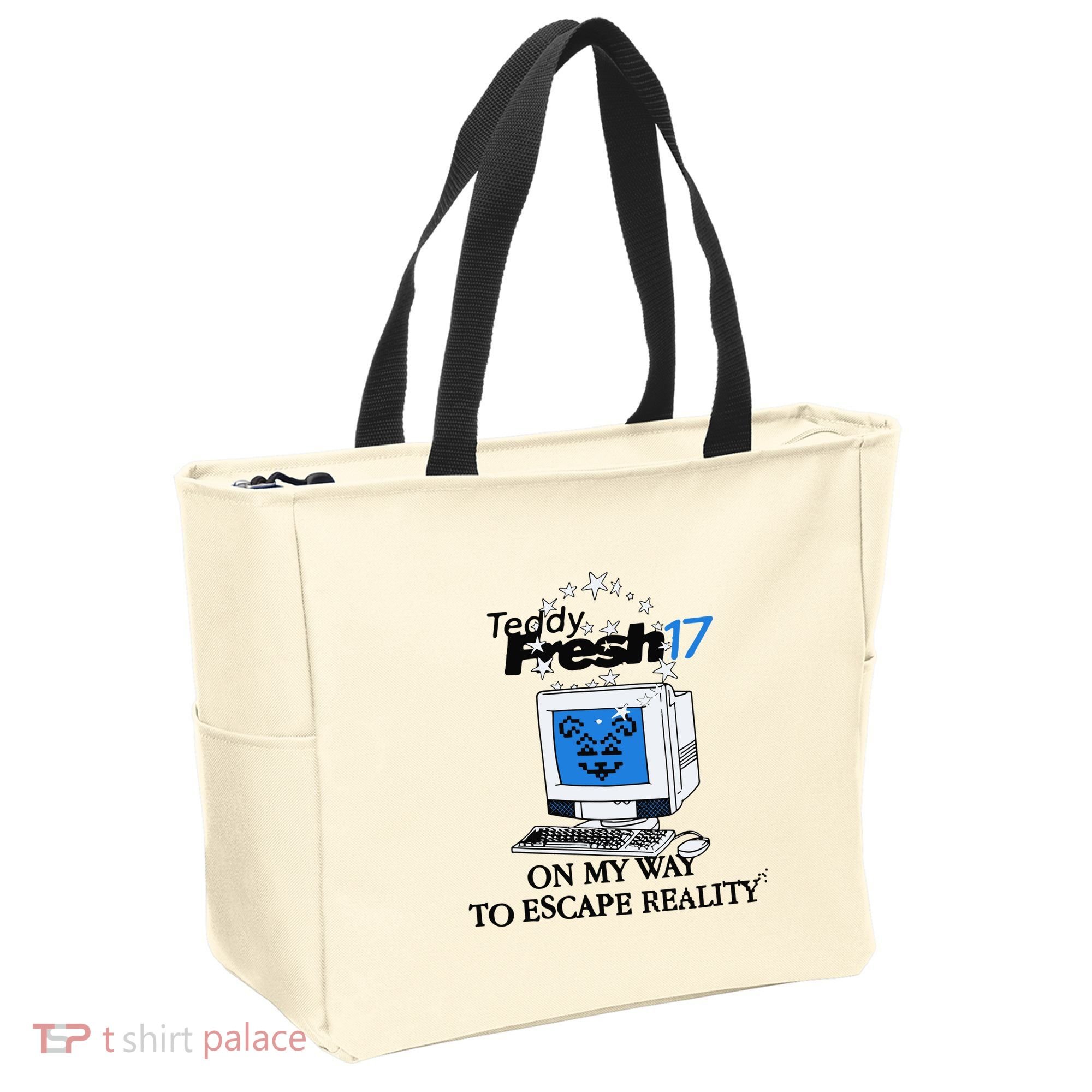 Teddyfresh Computer On My Way To Escape Reality Tote Bag