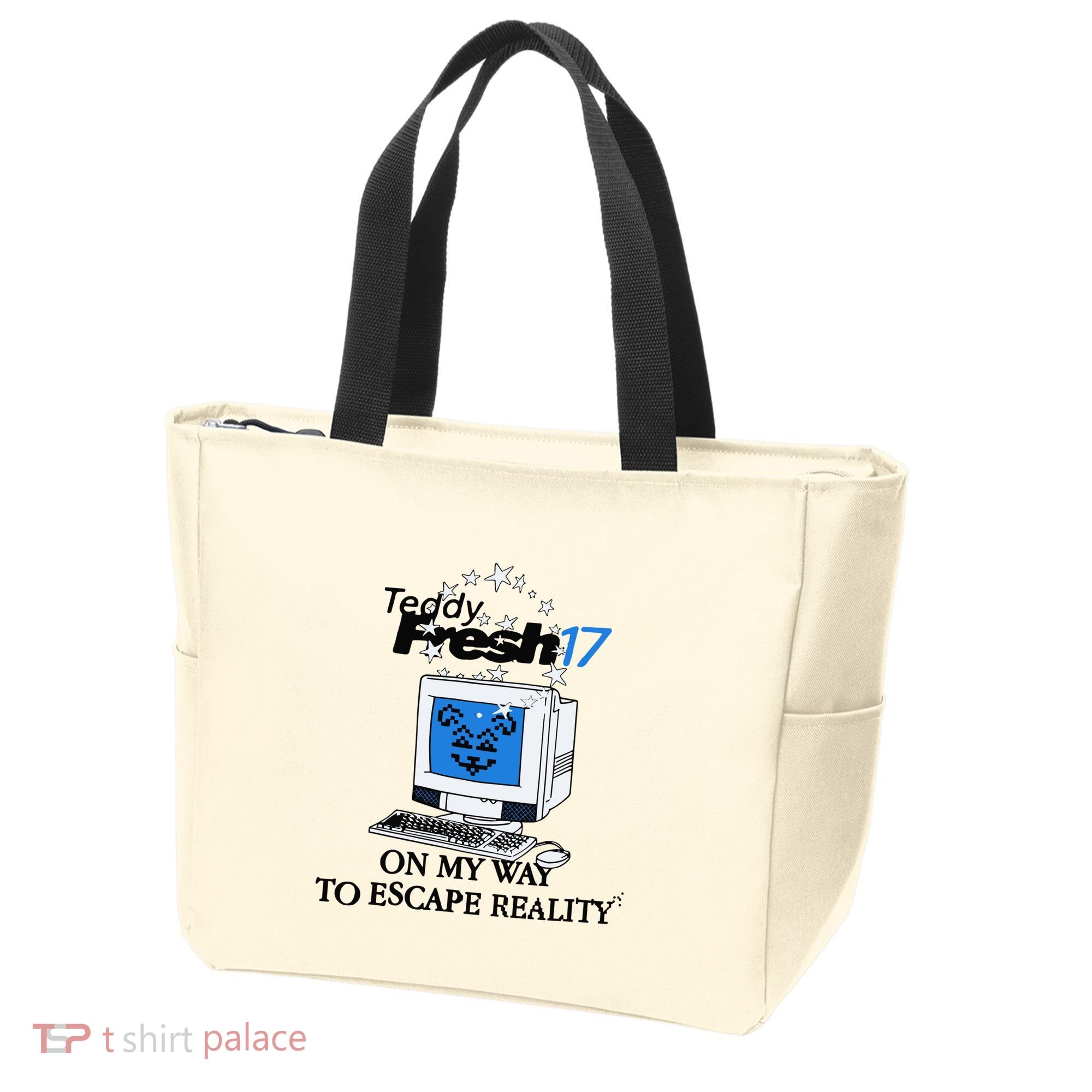 Teddyfresh Computer On My Way To Escape Reality Tote Bag