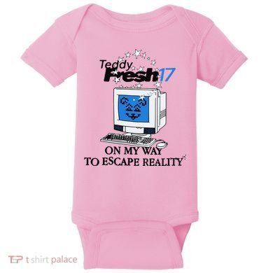 Teddyfresh Computer On My Way To Escape Reality Baby Bodysuit