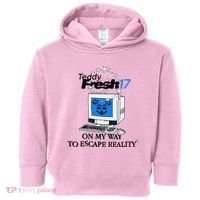 Teddyfresh Computer On My Way To Escape Reality Toddler Hoodie thumb 0