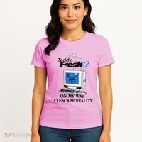 Teddyfresh Computer On My Way To Escape Reality Women's T-Shirt thumb 4