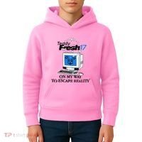 Teddyfresh Computer On My Way To Escape Reality Kids Hoodie thumb 4