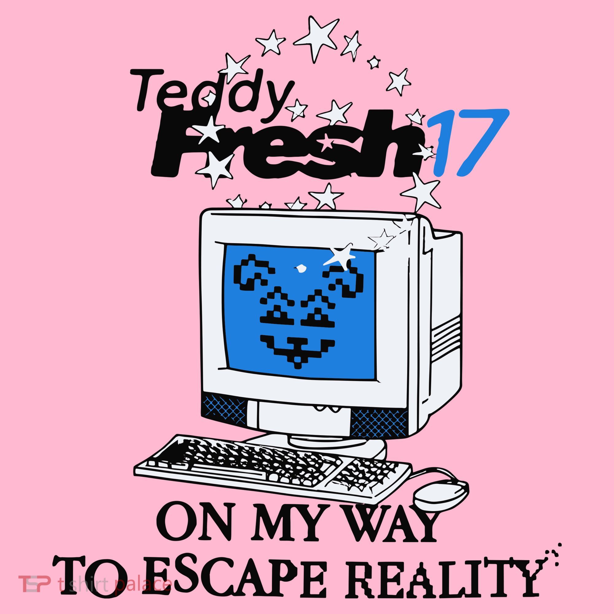 Teddyfresh Computer On My Way To Escape Reality Kids Long Sleeve Shirt