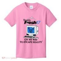 Teddyfresh Computer On My Way To Escape Reality Kids T-Shirt thumb 0