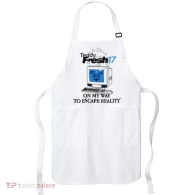 Teddyfresh Computer On My Way To Escape Reality Apron