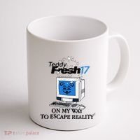 Teddyfresh Computer On My Way To Escape Reality Coffee Mug thumb 1