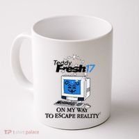 Teddyfresh Computer On My Way To Escape Reality Coffee Mug thumb 0