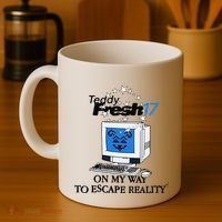 Teddyfresh Computer On My Way To Escape Reality Coffee Mug thumb 4