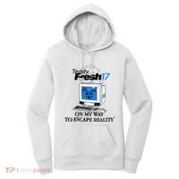 Teddyfresh Computer On My Way To Escape Reality Women's Hoodie thumb 0