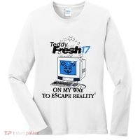 Teddyfresh Computer On My Way To Escape Reality Women's Long Sleeve Shirt thumb 0