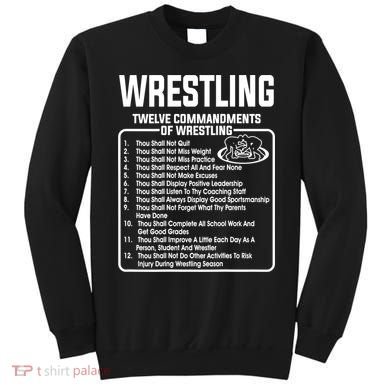 Twelve Commandments Of Wrestling TShirt Sweatshirt