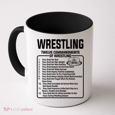 Twelve Commandments Of Wrestling TShirt Coffee Mug