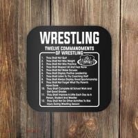 Twelve Commandments Of Wrestling TShirt Coaster thumb 0