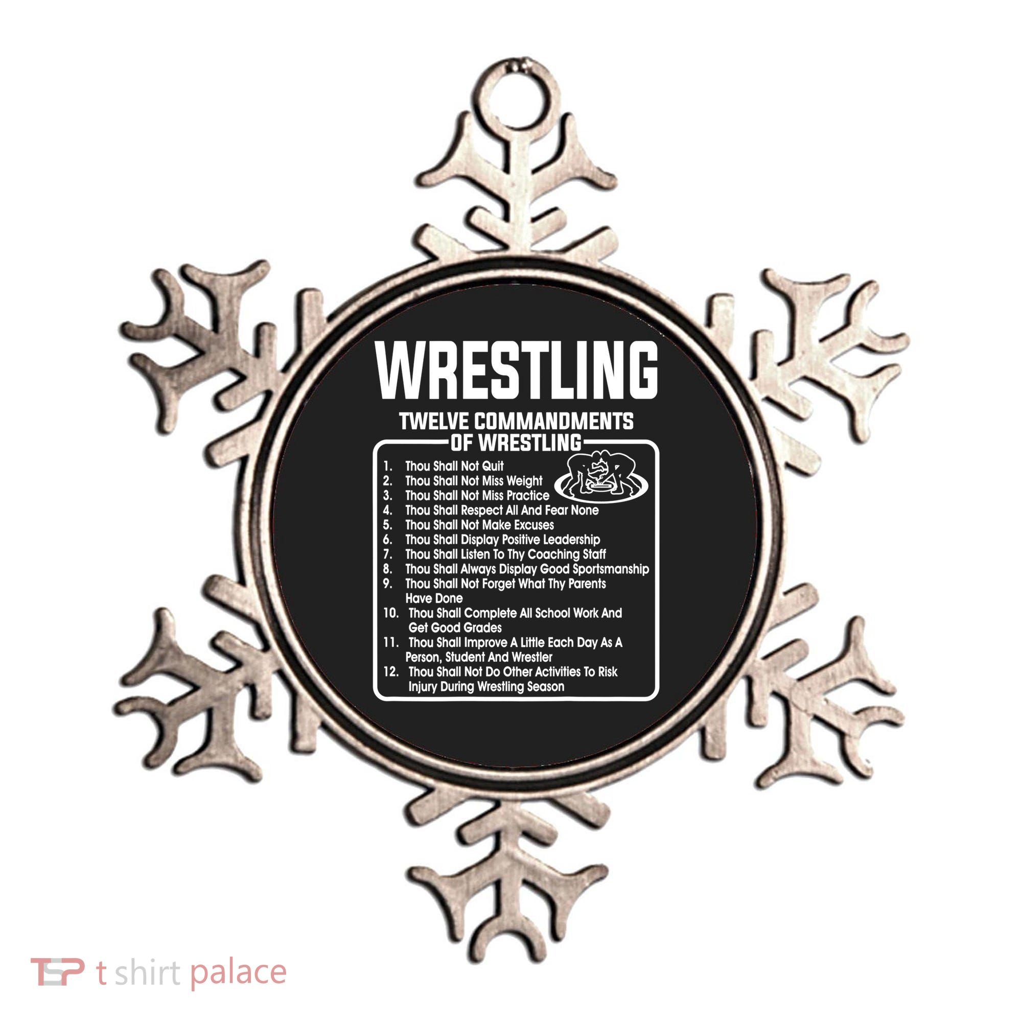 Twelve Commandments Of Wrestling TShirt Ornament