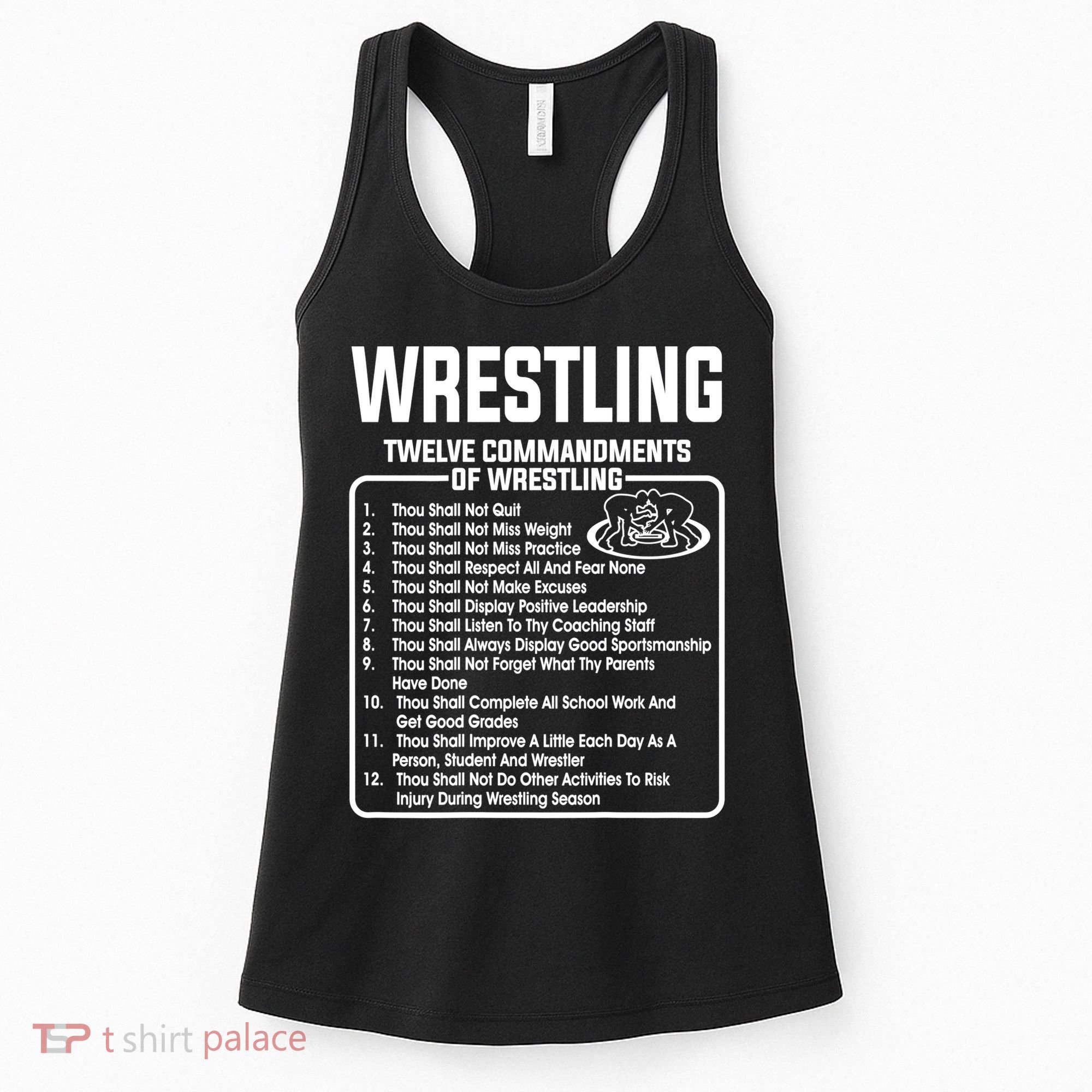 Twelve Commandments Of Wrestling TShirt Women's Tank Top