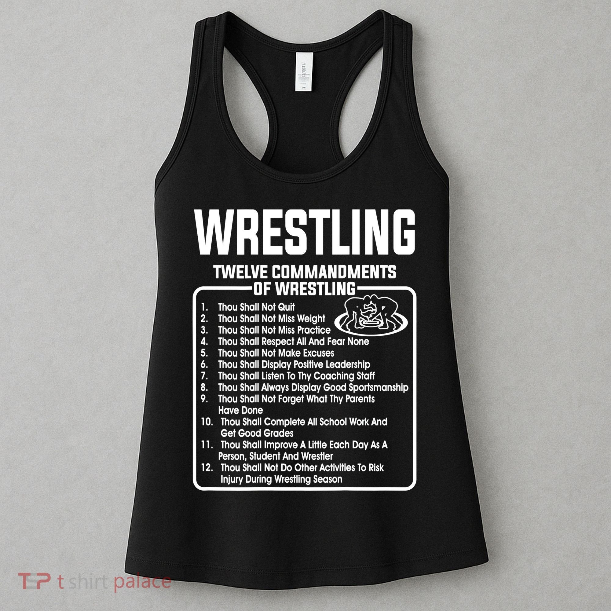 Twelve Commandments Of Wrestling TShirt Women's Tank Top