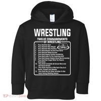 Twelve Commandments Of Wrestling TShirt Toddler Hoodie thumb 0