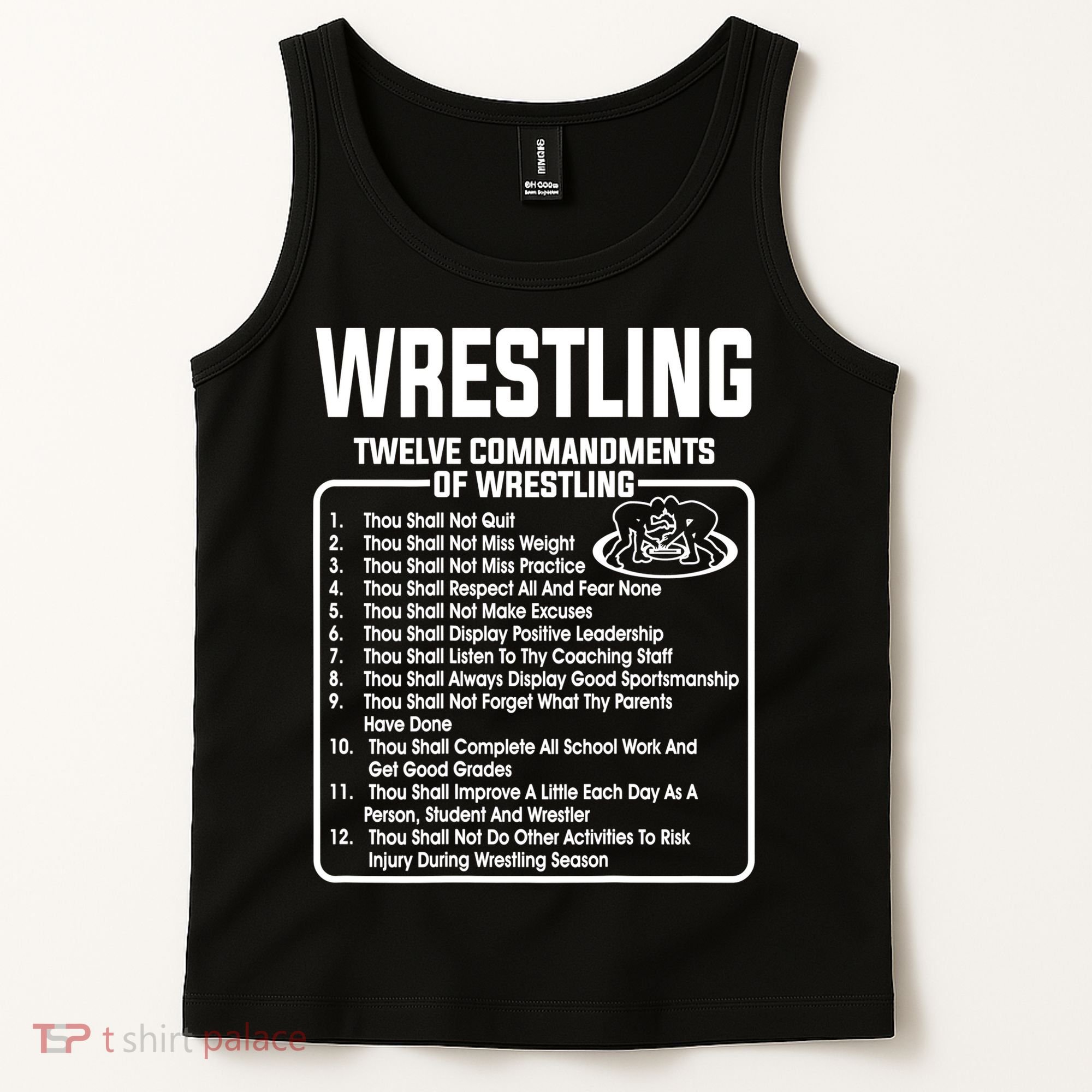 Twelve Commandments Of Wrestling TShirt Tank Top