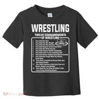Twelve Commandments Of Wrestling TShirt Toddler T-Shirt thumb 0